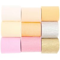 Produktbild: Kreppb&auml;nder, Bl&uuml;ten Mix, MIX, 9 Stk, 5,5 cm x 10 m