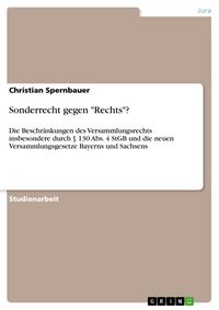 Produktbild: Sonderrecht gegen "Rechts"?