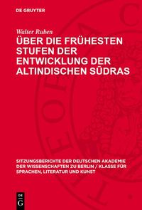 Produktbild: &Uuml;ber die fr&uuml;hesten Stufen der Entwicklung der altindischen Sudras