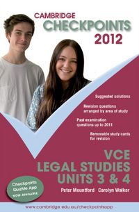 Produktbild: Cambridge Checkpoints VCE Legal Studies Units 3 and 4 2012