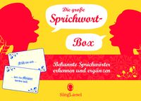 Produktbild: Die gro&szlig;e Sprichwort-Quiz-Box f&uuml;r Senioren. Das Spiel rund um beliebte Sprichw&ouml;rter f&uuml;r Senioren. Auch mit Demenz. Spiele-Box mit 100 Karten