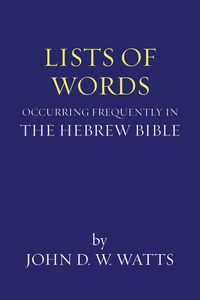 Produktbild: Lists of Words Occurring Frequently in the Hebrew Bible