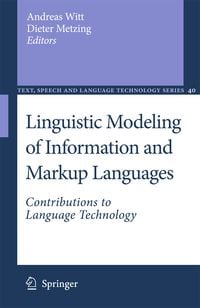 Produktbild: Linguistic Modeling of Information and Markup Languages