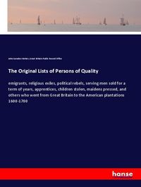 Produktbild: The Original Lists of Persons of Quality