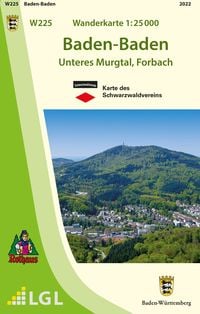 Produktbild: W225 Wanderkarte 1.25 000 Baden-Baden