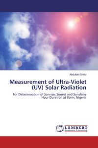 Produktbild: Measurement of Ultra-Violet (UV) Solar Radiation