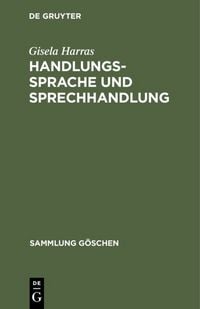Produktbild: Handlungssprache und Sprechhandlung
