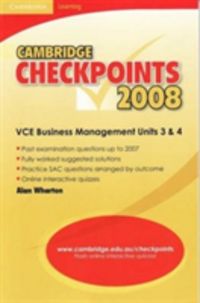 Produktbild: Cambridge Checkpoints VCE Business Management Units 3 and 4