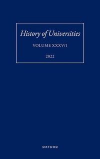 Produktbild: History of Universities: Volume XXXV / 1