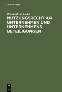 Produktbild: Nutzungsrecht an Unternehmen und Unternehmensbeteiligungen
