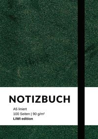 Produktbild: Notizbuch A5 liniert - 100 Seiten 90g/m&sup2; - Soft Cover gr&uuml;n