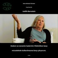Produktbild: Judith Bernstein - Dedem ve nenemin kaderinin Filistinlilere karsi m&uuml;cadelede kullanilmasina karsi &ccedil;ikiyorum.