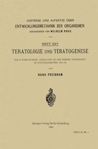 Produktbild: Teratologie und Teratogenese