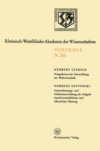 Produktbild: Perspektiven der Entwicklung der Weltwirtschaft.Unternehmungs-und Gebietsentwicklung als Aufgabe einzelwirtschaftlicher und &ouml;ffentlicher Planung
