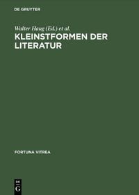 Produktbild: Kleinstformen der Literatur