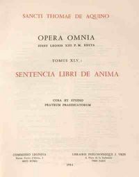 Produktbild: Opera Omnia - Tome 45 Sentencia Libri de Anima