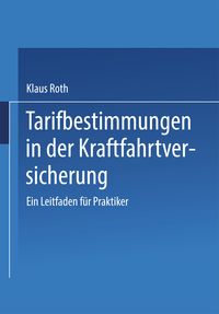 Produktbild: Tarifbestimmungen in der Kraftfahrtversicherung