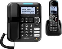 Produktbild: Amplicomms BigTel 1580 Combo EU Schnurgebundenes Seniorentelefon Freisprechen, f&uuml;r H&ouml;rger&auml;te kompatibel, Wahlwiederholung, Anrufbeantworter LED-Di