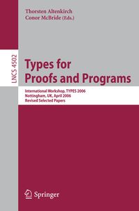 Produktbild: Types for Proofs and Programs