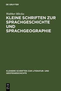 Produktbild: Kleine Schriften zur Sprachgeschichte und Sprachgeographie