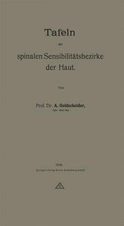 Produktbild: Tafeln der spinalen Sensibilit&auml;tsbezirke der Haut