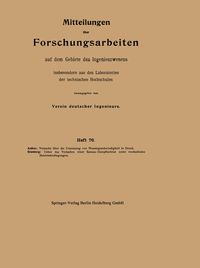 Produktbild: Mitteilungen &uuml;ber Forschungsarbeiten auf dem Gebiete des Ingenieurwesens insbesondere aus den Laboratorien der technischen Hochschulen