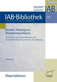 Produktbild: Paradoxe Wirkung von Niedriglohnzusch&uuml;ssen