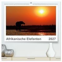 Produktbild: Afrikanische Elefanten (hochwertiger Premium Wandkalender 2027 DIN A2 quer), Kunstdruck in Hochglanz