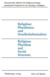 Produktbild: Religi&ouml;ser Pluralismus und Gesellschaftsstruktur