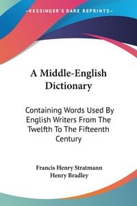Produktbild: A Middle-English Dictionary
