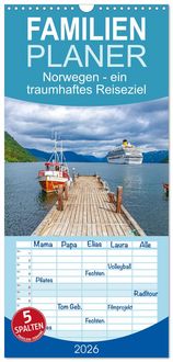Produktbild: Familienplaner 2026 - Norwegen - ein traumhaftes Reiseziel mit 5 Spalten (Wandkalender, 21 x 45 cm) CALVENDO