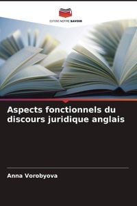 Produktbild: Aspects fonctionnels du discours juridique anglais