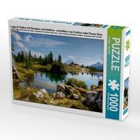 Produktbild: CALVENDO Puzzle Lago di Federa mit Sorapiss und Antelao - erreichbar von Cortina oder Passo Giau | 1000 Teile Lege-Gr&ouml;&szlig;e 64x48cm Foto-Puzzle f&uuml;r gl&uuml;ckliche Stunden