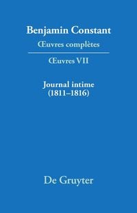 Produktbild: Journal intime (1811-1816). Carnet. Livres de d&eacute;penses