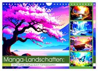 Produktbild: Manga-Landschaften: Ein visueller Ausflug durch Fantasiewelten (Wandkalender 2027 DIN A4 quer), CALVENDO Monatskalender