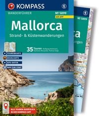 Produktbild: KOMPASS Wanderf&uuml;hrer Mallorca Strand- und K&uuml;stenwanderungen, 35 Touren mit Extra-Tourenkarte
