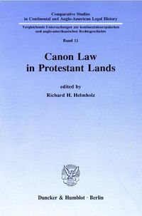 Produktbild: Canon Law in Protestant Lands.