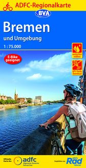 Produktbild: ADFC-Regionalkarte Bremen und Umgebung, 1:75.000, mit Tagestourenvorschl&auml;gen, rei&szlig;- und wetterfest, E-Bike-geeignet, GPS-Tracks Download