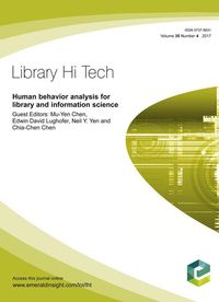 Produktbild: Human behavior analysis for library and information science