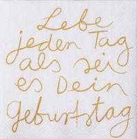 Produktbild: R&auml;der DINING Mix & Match Cocktail- serviette Lebe jeden Tag als sei es Dein Geburtstag