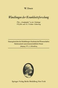 Produktbild: Wandlungen der Krankheitsforschung