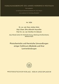 Produktbild: Photochemische und thermische Umwandlungen einiger Colchicum-Alkaloide und ihrer Lumiverbindungen