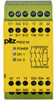 Produktbild: Sicherheitsschaltger&auml;t PNOZ X4 24VDC 3n/o 1n/c PILZ Betriebsspannung: 24 V/DC 3 Schlie&szlig;er, 1 &Ouml;ffner (B x H x T) 45 x 87 x 121 mm 1 St.