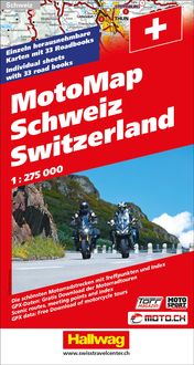 Produktbild: Schweiz MotoMap 1:275 000 Motorradkarte LZ bis 2026