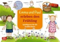 Produktbild: Emma und Paul erleben den Fr&uuml;hling. Erz&auml;hlschienen-Figurenset