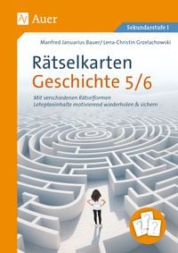 Produktbild: R&auml;tselkarten Geschichte Klassen 5-6