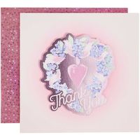 Produktbild: 3D-Gru&szlig;karte La Vie en Rose, Thank You, 14 x 14