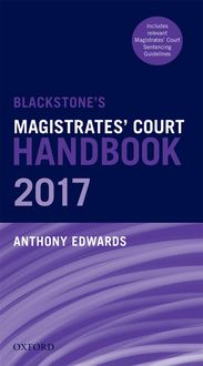Bild vom Artikel Blackstone's Magistrates' Court Handbook 2017 vom Autor Anthony Edwards
