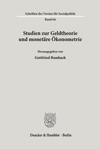 Produktbild: Studien zur Geldtheorie und monet&auml;re &Ouml;konometrie.
