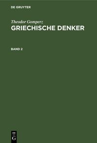 Produktbild: Theodor Gomperz: Griechische Denker. Band 2